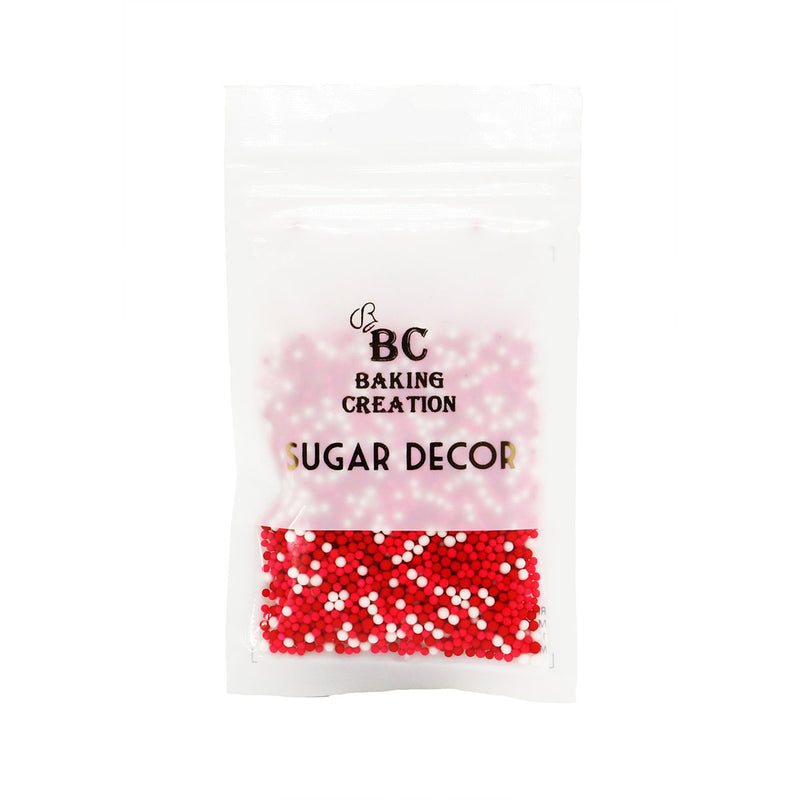 糖碎粒裝飾-紅,粉紅,白色 20g