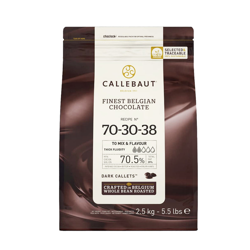 Callebaut 70% 粒裝黑朱古力 2.5Kg